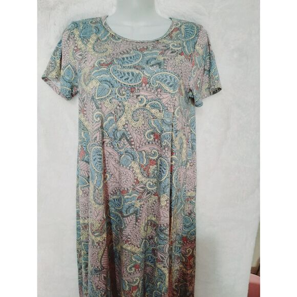 Lularoe XXS pink Paisley soft maxi dress - Picture 2 of 3